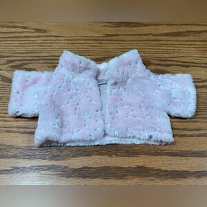 BUILD A BEAR BABW Pink Iridescent Jacket with Sequins Plush 2014 Sparkly